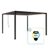Pergola ogrodowa tarasowa aluminiowa NORDVIC Skyline LED Light 4 x 4 m Antracyt
